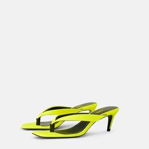 *SOLD OUT* ZARA FLUORESCENT KITTEN HEEL SANDALS!